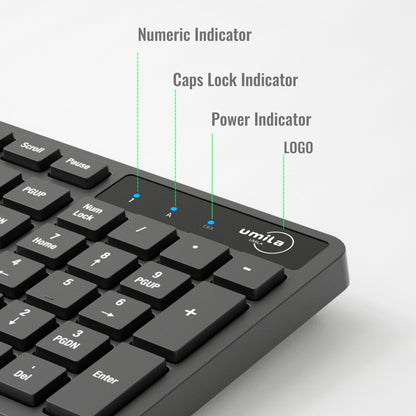 TIGO Universal Silent Wireless Keyboard & Mouse Combo