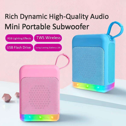 TIGO R-01 Mini Retro RGB LED 5W Bluetooth Speaker with micro SD Card &amp; U Disk slot