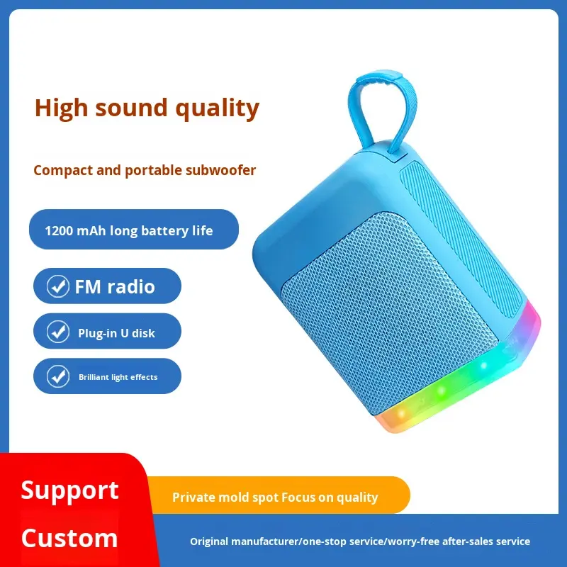 TIGO R-01 Mini Retro RGB LED 5W Bluetooth Speaker with micro SD Card &amp; U Disk slot