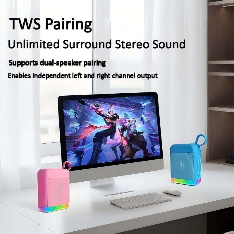 TIGO R-01 Mini Retro RGB LED 5W Bluetooth Speaker with micro SD Card &amp; U Disk slot
