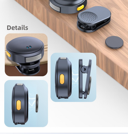 TIGO Q8 Magnetic Wireless Lavalier Microphone w/ USB-C connector & One-to-Two Charging Case