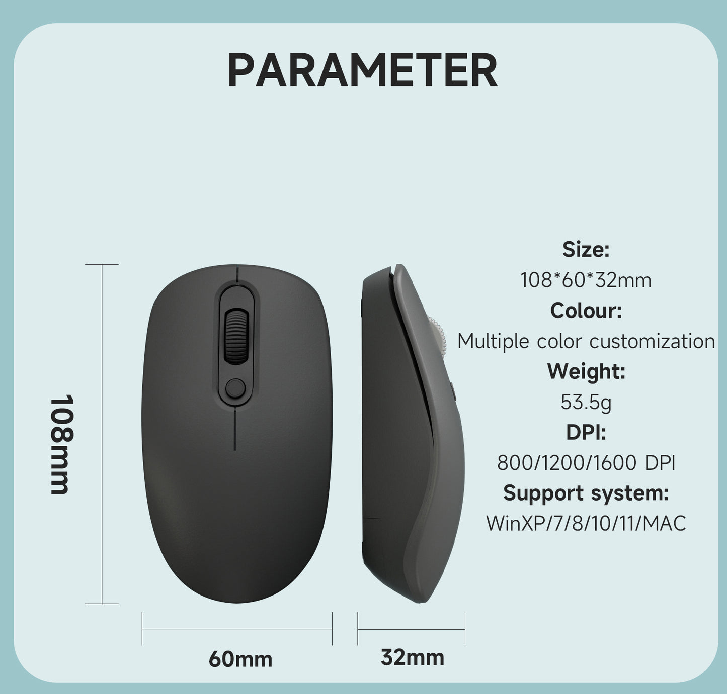 TIGO Universal Silent Wireless Keyboard & Mouse Combo