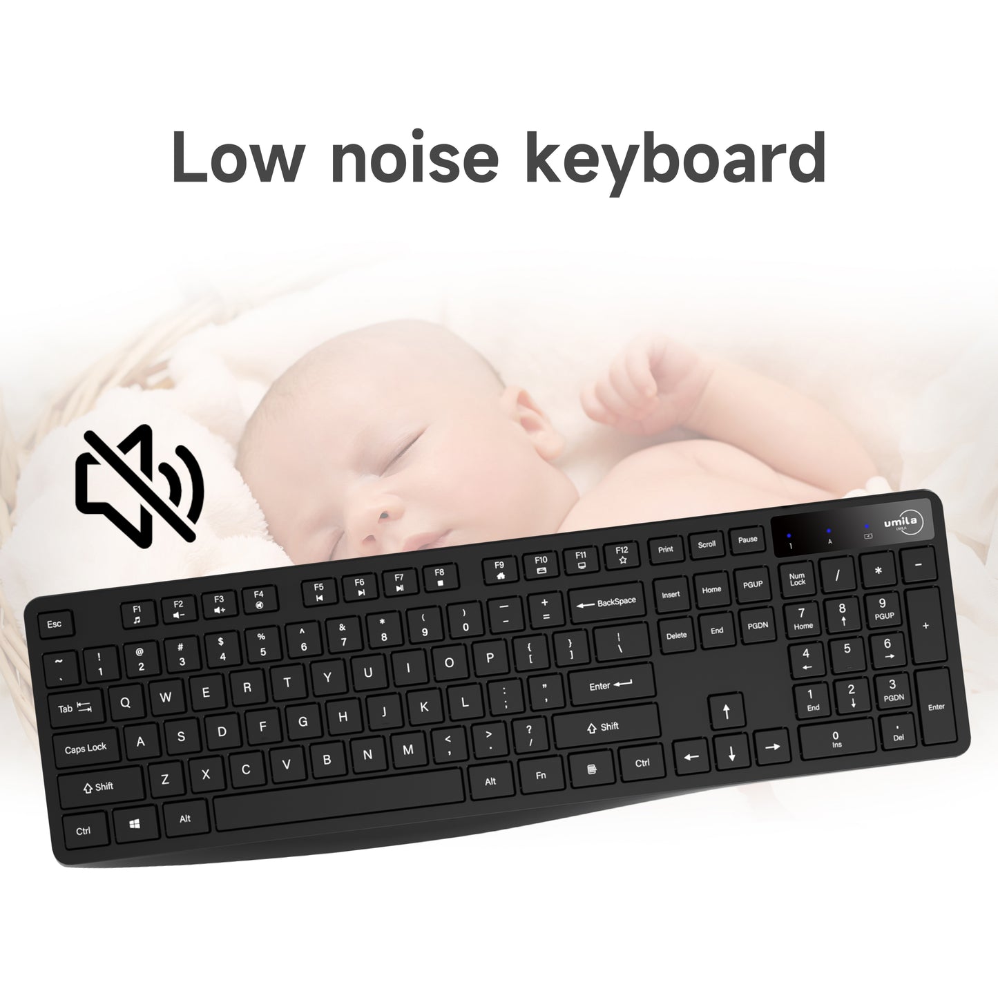 TIGO Universal Silent Wireless Keyboard & Mouse Combo