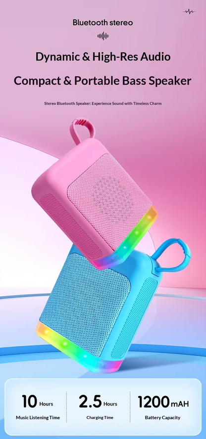 TIGO R-01 Mini Retro RGB LED 5W Bluetooth Speaker with micro SD Card &amp; U Disk slot