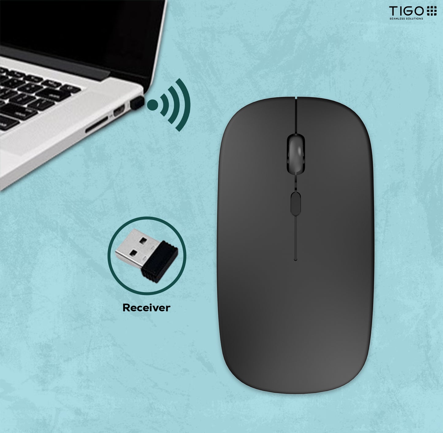 TIGO Wireless Mouse with Bluetooth & 2.4GHz Connector