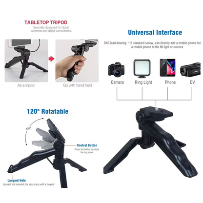 TIGO AY-49 Handheld Desktop Selfie & Live Streaming Photographic Mobile Phone Stand w/ Lighting & Beauty Leg Holder Set